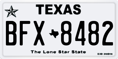 TX license plate BFX8482