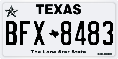 TX license plate BFX8483
