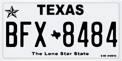 TX license plate BFX8484