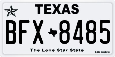 TX license plate BFX8485