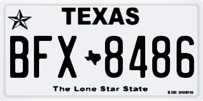 TX license plate BFX8486