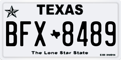 TX license plate BFX8489