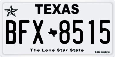 TX license plate BFX8515