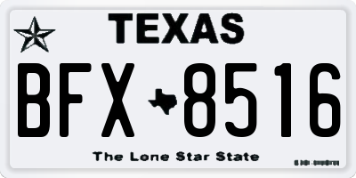 TX license plate BFX8516