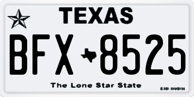 TX license plate BFX8525