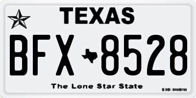 TX license plate BFX8528