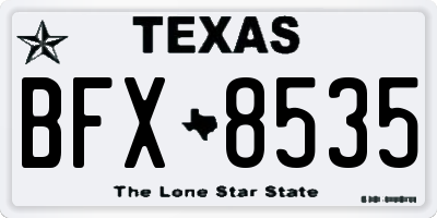 TX license plate BFX8535
