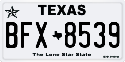 TX license plate BFX8539
