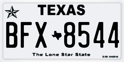TX license plate BFX8544