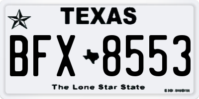 TX license plate BFX8553