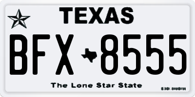 TX license plate BFX8555