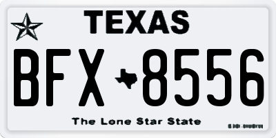 TX license plate BFX8556