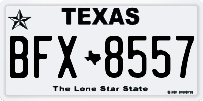 TX license plate BFX8557