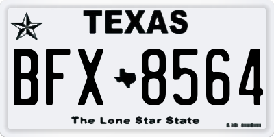 TX license plate BFX8564