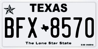 TX license plate BFX8570