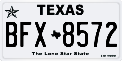 TX license plate BFX8572