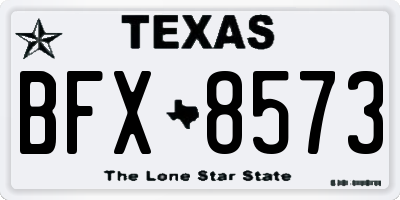 TX license plate BFX8573