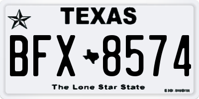 TX license plate BFX8574