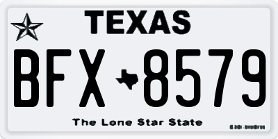 TX license plate BFX8579