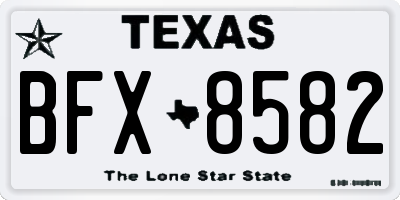 TX license plate BFX8582
