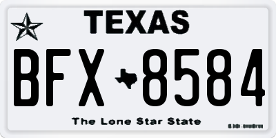 TX license plate BFX8584