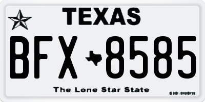 TX license plate BFX8585