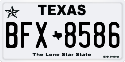 TX license plate BFX8586