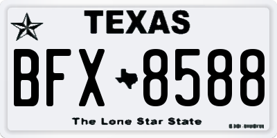 TX license plate BFX8588