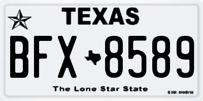 TX license plate BFX8589