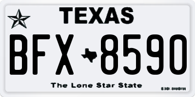 TX license plate BFX8590