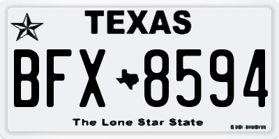 TX license plate BFX8594