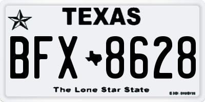 TX license plate BFX8628