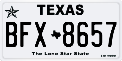 TX license plate BFX8657