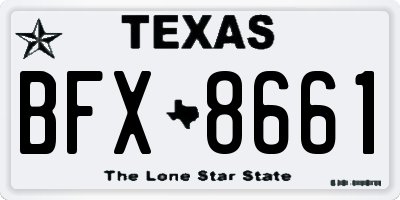 TX license plate BFX8661