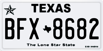 TX license plate BFX8682