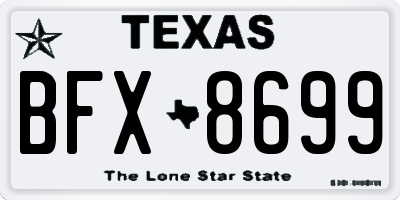 TX license plate BFX8699