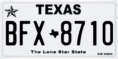TX license plate BFX8710