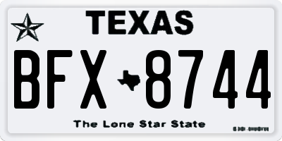TX license plate BFX8744