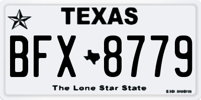 TX license plate BFX8779