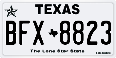 TX license plate BFX8823