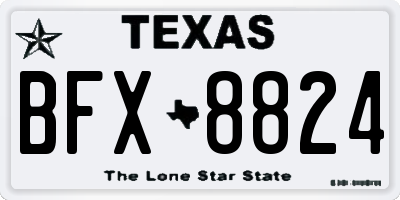 TX license plate BFX8824