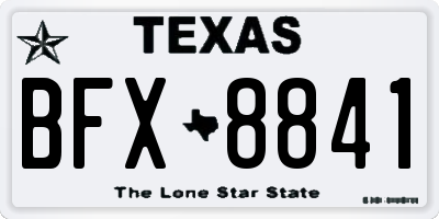 TX license plate BFX8841
