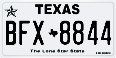 TX license plate BFX8844