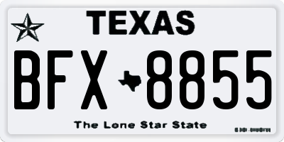 TX license plate BFX8855