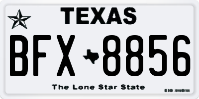 TX license plate BFX8856