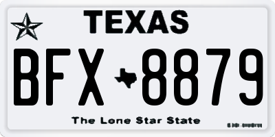 TX license plate BFX8879