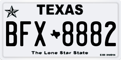 TX license plate BFX8882