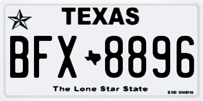 TX license plate BFX8896