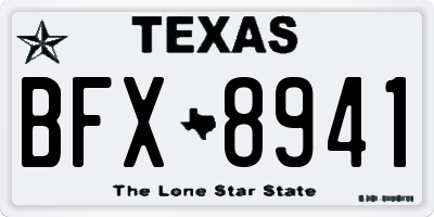 TX license plate BFX8941