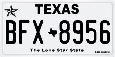TX license plate BFX8956